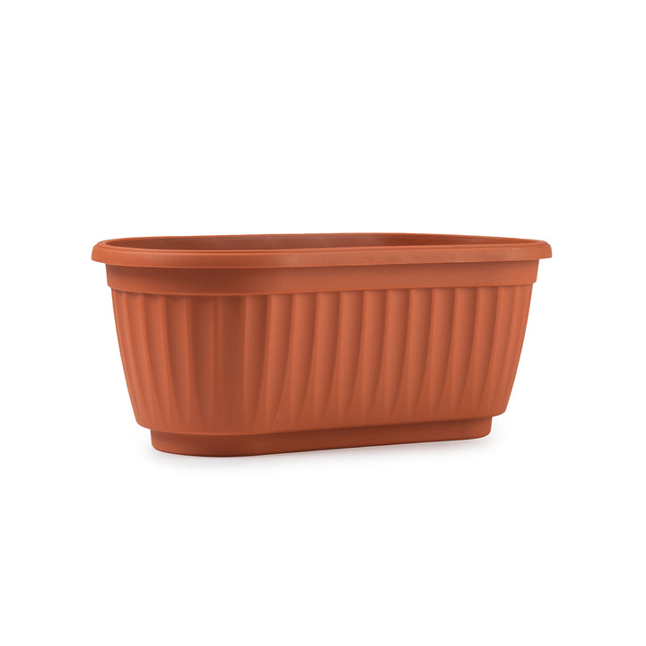 Plastic Forte - Jardinera Ovalada 25 cm Ideal Interior y/o Exterior. Terracota