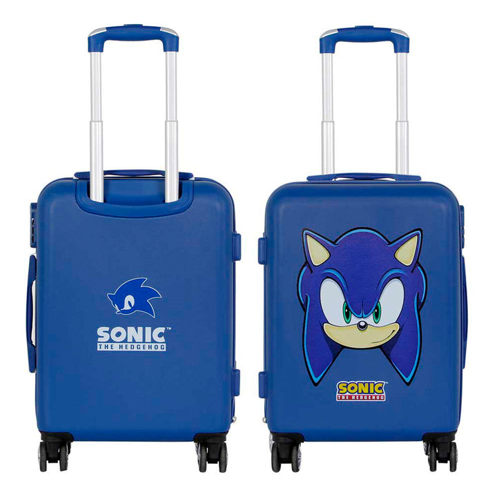 KARACTERMANIA - Sonic The Hedgehog Maleta de Cabina ABS 4 Ruedas Cierre TS Lock. Azul