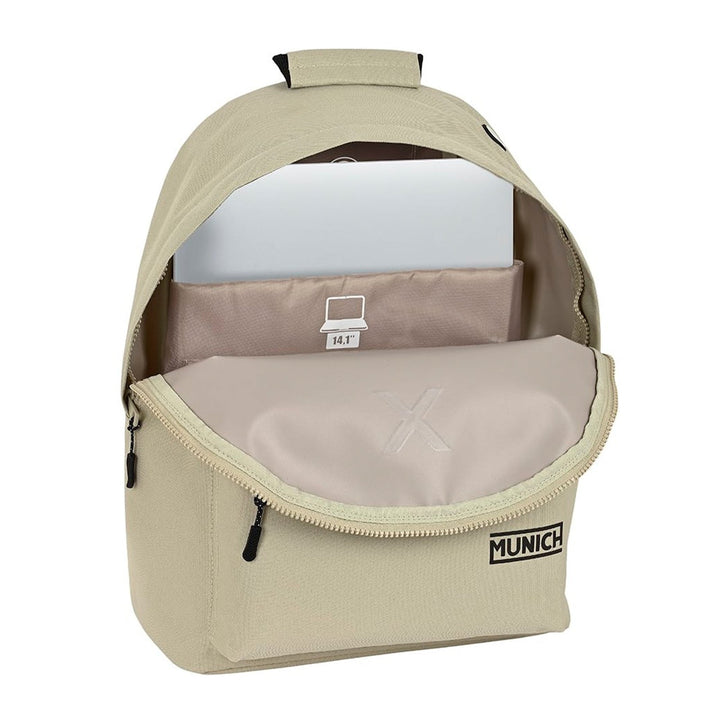 SAFTA - Mochila Para Portatil 14.1" Munich Basics. Beige