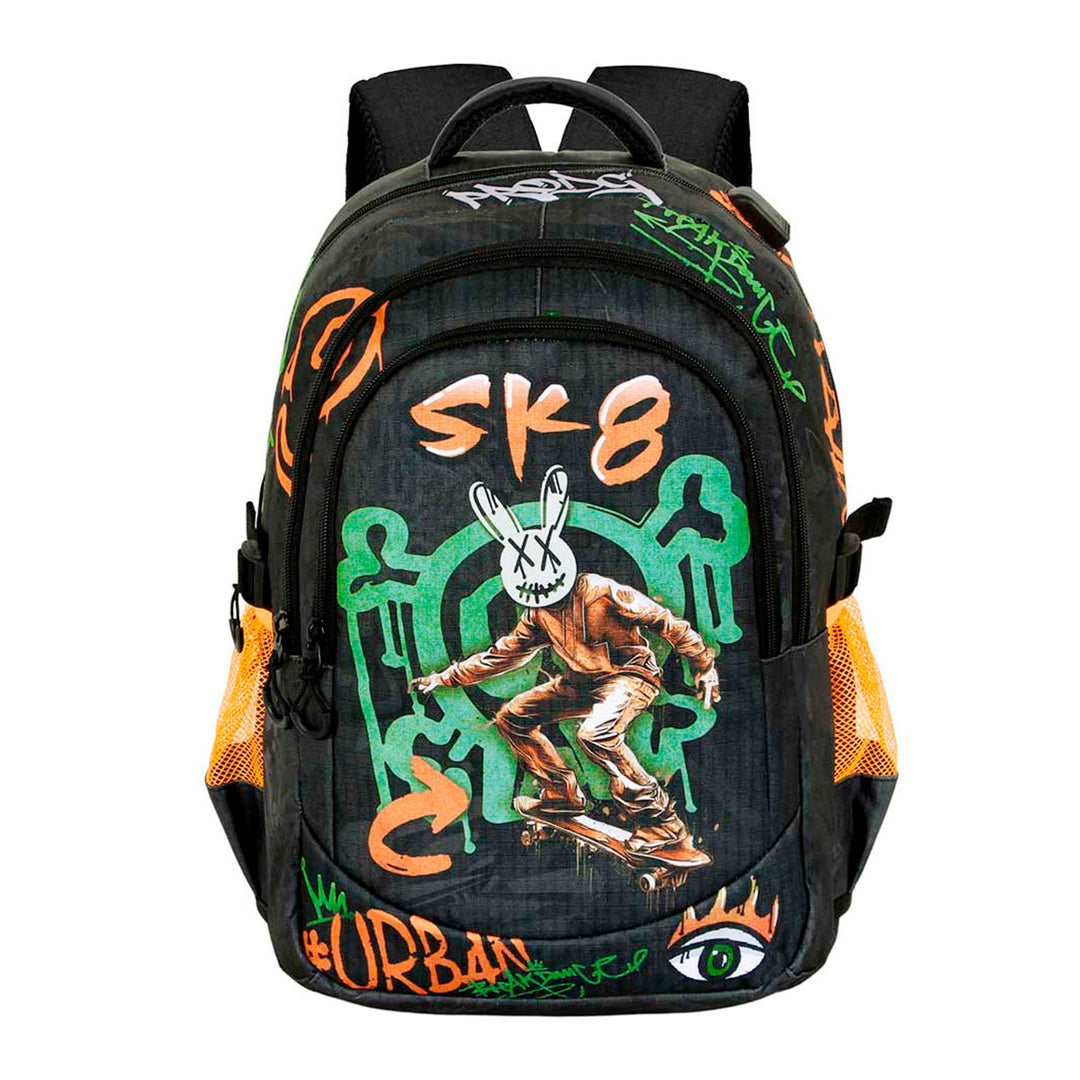 PRODG Rabbit - Mochila Escolar Impermeable Running Plus para Portatil y USB. Multicolor