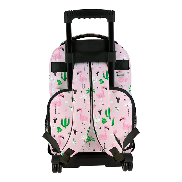 Grafoplás Design - Mochila Escolar 3 Cremalleras y Carrito Integrado. Acolchada. Tropical