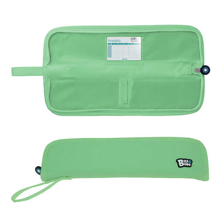 GRAFOPLAS Bits&Bobs - Portaflautas con Cremallera y Cinta para Colgar. Menta
