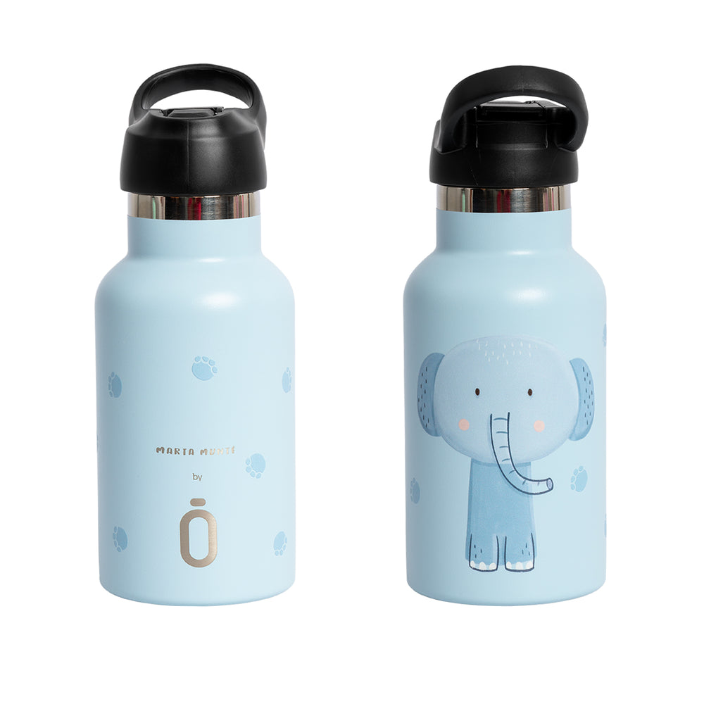 Runbott Marta Munté - Botella Térmica Infantil de 0.35L con Interior Cerámico. Elephant