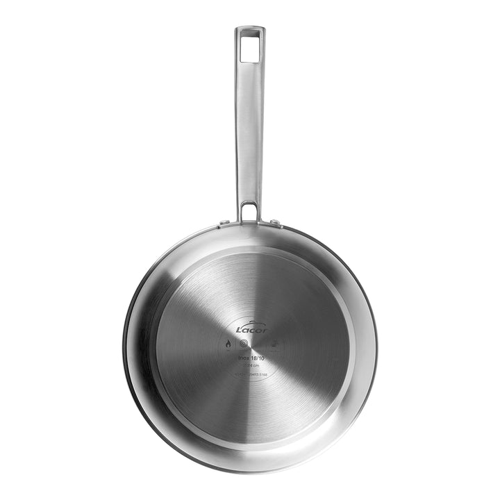 LACOR Foodie - Sartén 30 cm en Acero Inoxidable con Fondo Termo Difusor. Apta Inducción