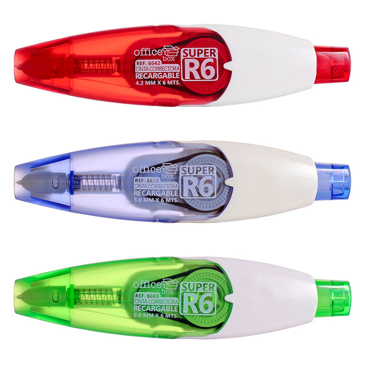 SDI Super R6 - Cinta Correctora Retráctil y Recargable de 5 mm de Ancho. Azul