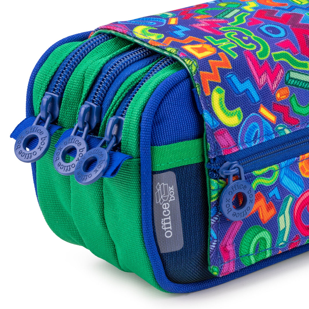 ColePack Design - Estuche Triple de 3 Cremalleras con Material Escolar Incluido. Urban