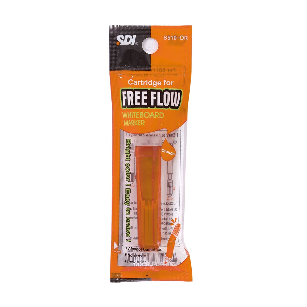 SDI Free Flow - Cartucho de Recarga para Rotulador de Pizarra Blanca. Naranja