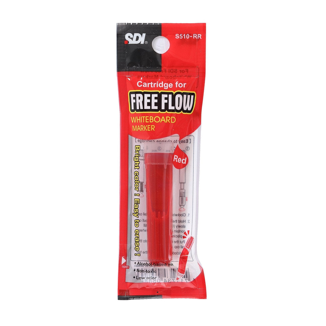 SDI Free Flow - Cartucho de Recarga para Rotulador de Pizarra Blanca. Rojo