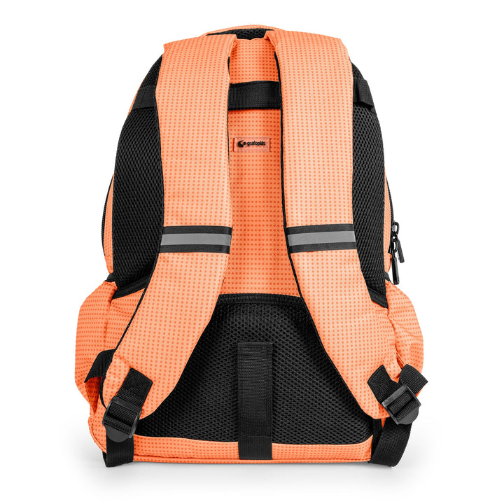 Grafoplás Kūru -  Mochila Escolar 3 Cremalleras con Divisor para Portátil. Adaptable Carrito. Melocotón