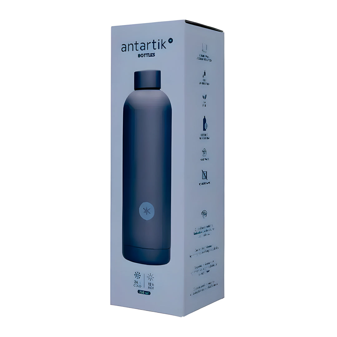 ANTARTIK - Botella Térmica Reutilizable de 0.75L en Acero Inoxidable. Azul Oscuro