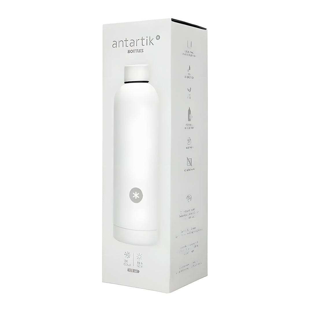 ANTARTIK - Botella Térmica Reutilizable de 0.75L en Acero Inoxidable. Blanco
