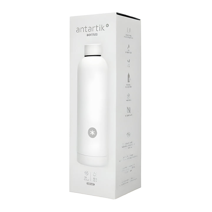 ANTARTIK - Botella Térmica Reutilizable de 0.75L en Acero Inoxidable. Blanco