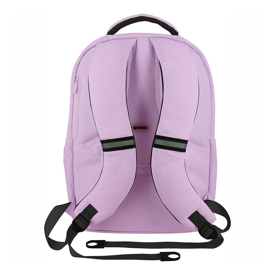 Grafoplás TidyBag - Mochila Juvenil de Multiples Bolsillos y Cremalleras para Portatil. Lavanda