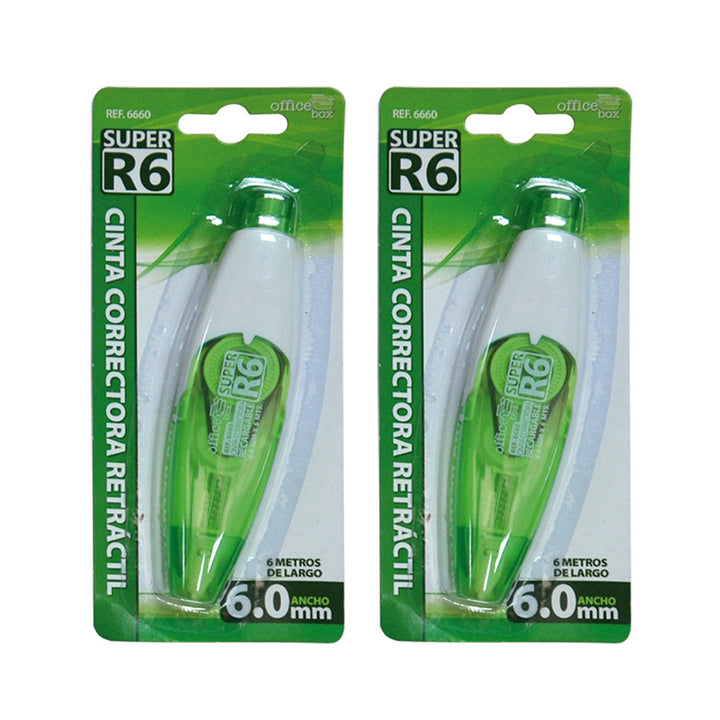 SDI Super R6 - Pack de 2 Cintas Correctoras Retráctiles 6 mm