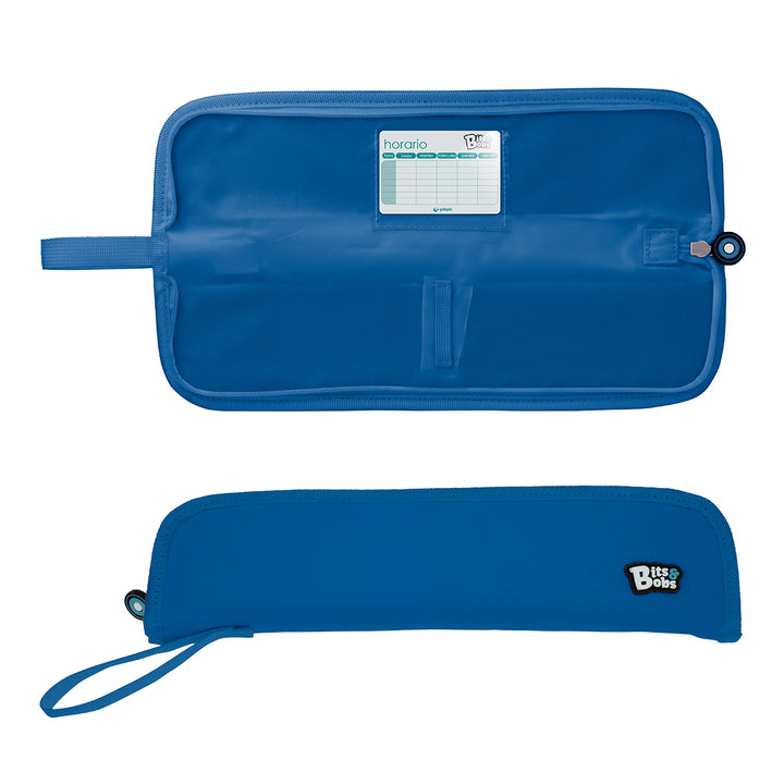 GRAFOPLAS Bits&Bobs - Portaflautas con Cremallera y Cinta para Colgar. Azul