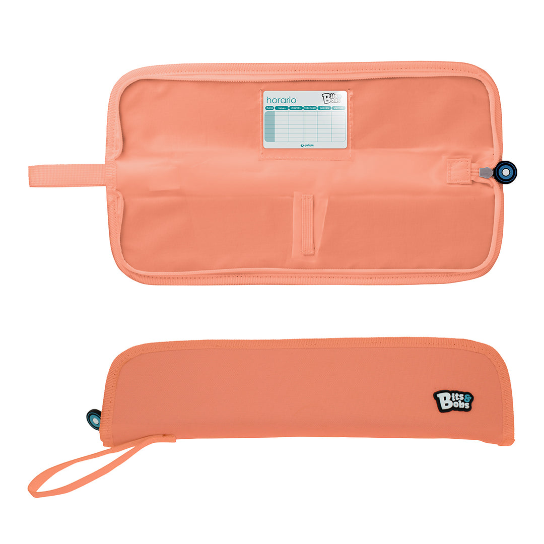 GRAFOPLAS Bits&Bobs - Portaflautas con Cremallera y Cinta para Colgar. Coral