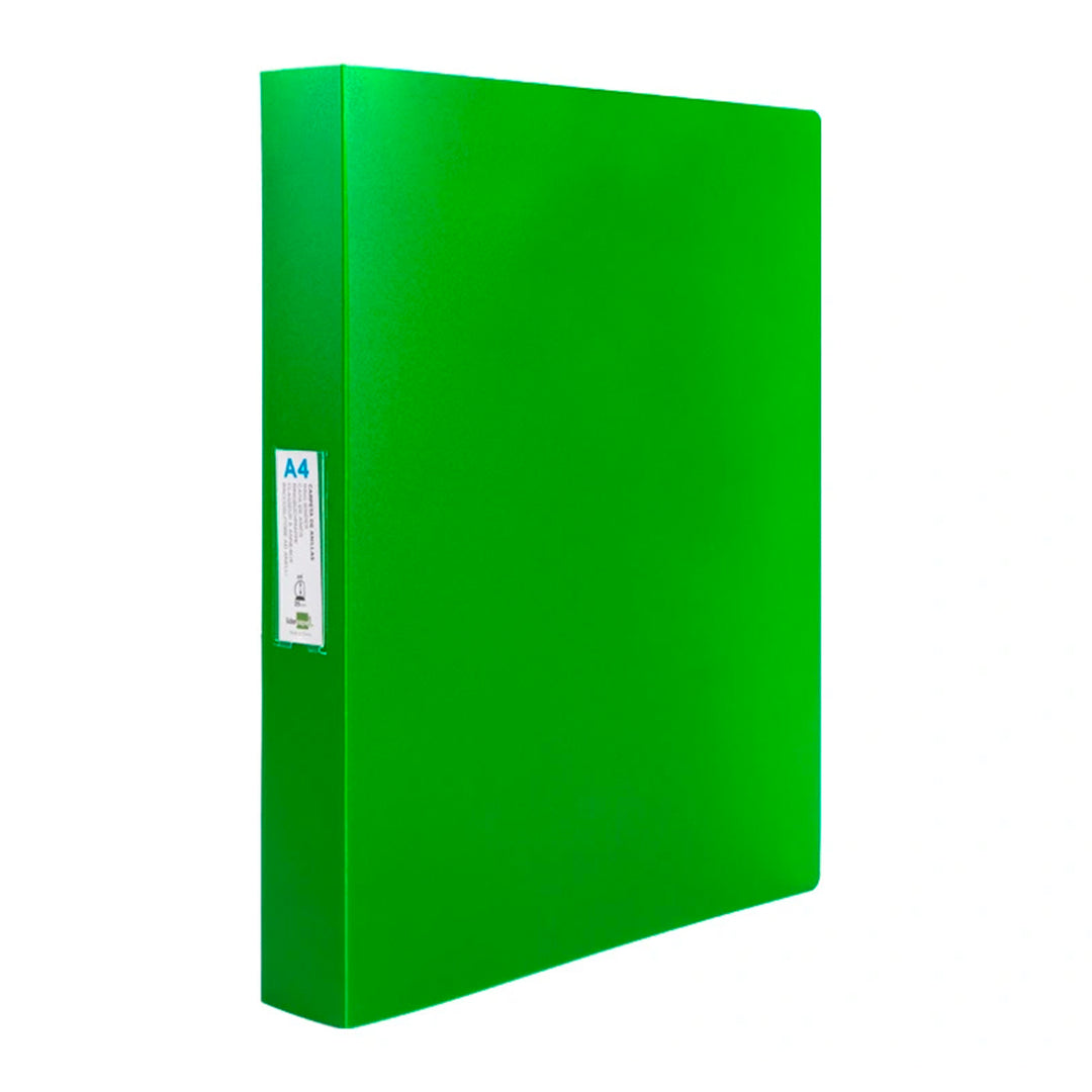 LIDERPAPEL - Carpeta  Polipropileno 4 Anillas 25 mm DIN A4. Colores Surtidos