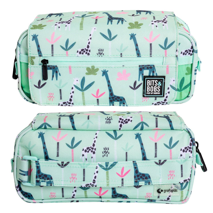 ColePack Design - Estuche Triple de 3 Cremalleras con Material Escolar Incluido. Jungle