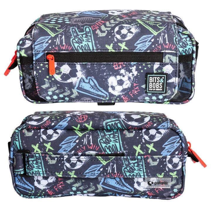 ColePack EcoDes - Estuche Triple de 3 Cremalleras con Material Escolar Incluido. Match