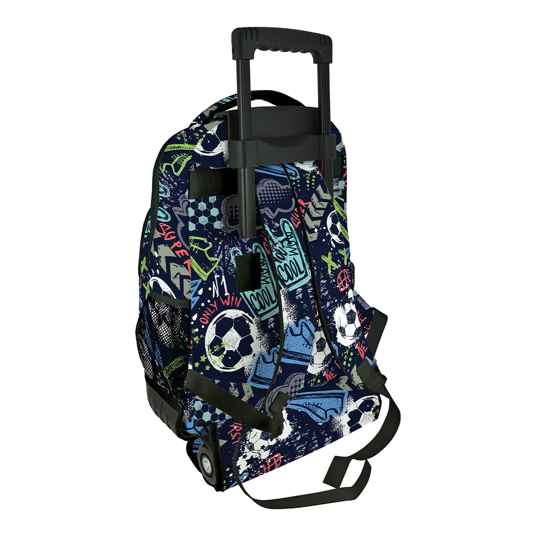 Grafoplás Design - Mochila Escolar 3 Cremalleras y Carrito Integrado. Acolchada. Match