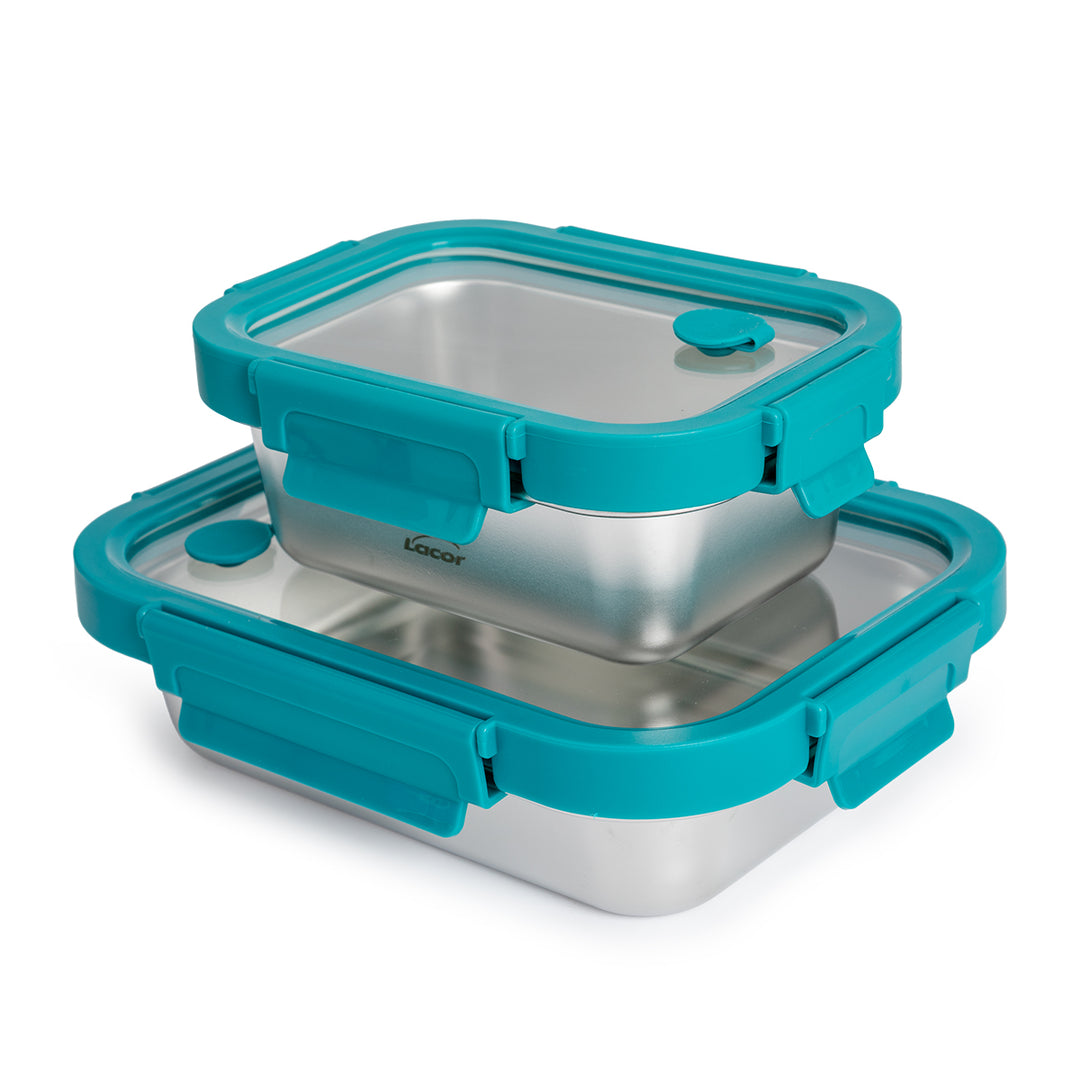 Kit Bolsa Isotérmica IBILI Tricapa 5L y Recipientes de Acero LACOR Etern de 820 y 480 ml