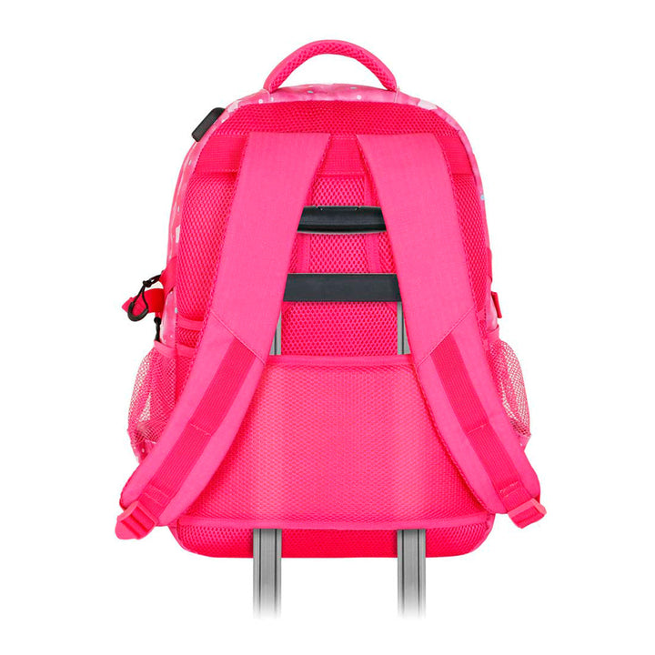 OH MY POP! Daydream - Mochila Escolar Impermeable Running Plus para Portatil y USB. Rosa