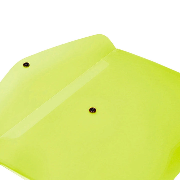 LIDERPAPEL - Carpeta Dossier Broche Polipropileno DIN A4 50 Hojas - Amarillo Fluor