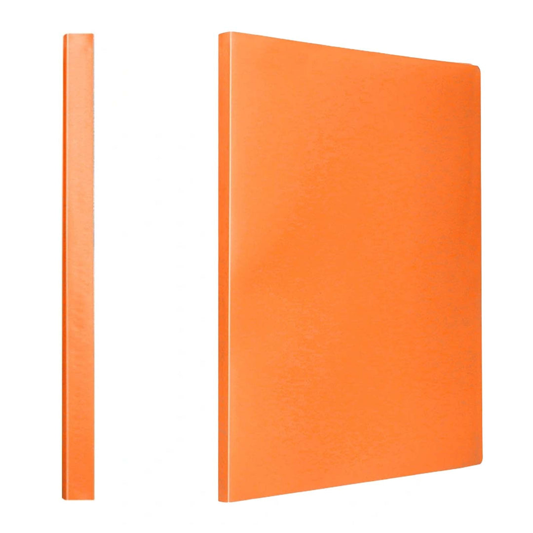 LIDERPAPEL - Carpeta Fundas de Plástico A4 con 40 Fundas Transparentes. Naranja Fluor