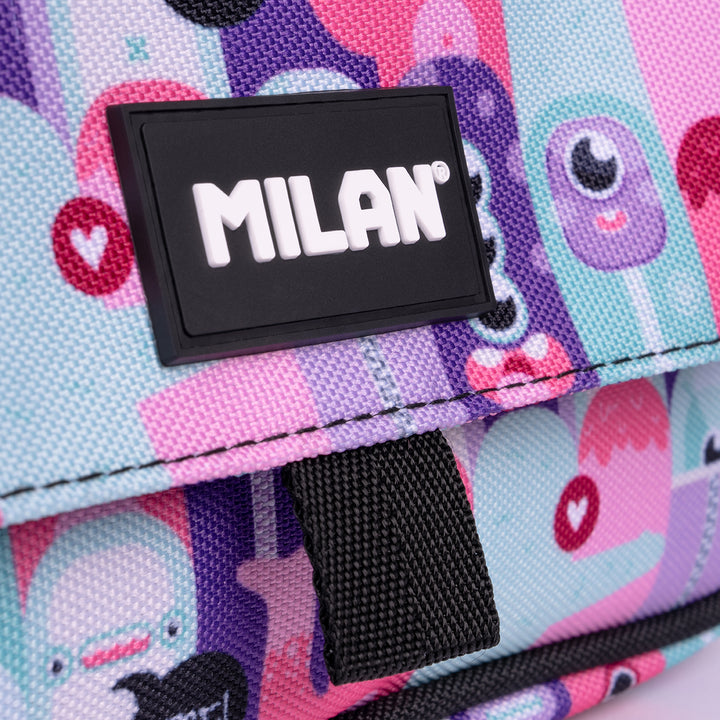 Milan Aliens 2 - Estuche Portatodo Triple con Cuatro Cremalleras para Material Escolar