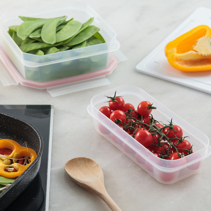 TATAY Clip Safe - Recipiente Hermético Rectangular 0.75L Con Cierre de Pestañas. Rojo