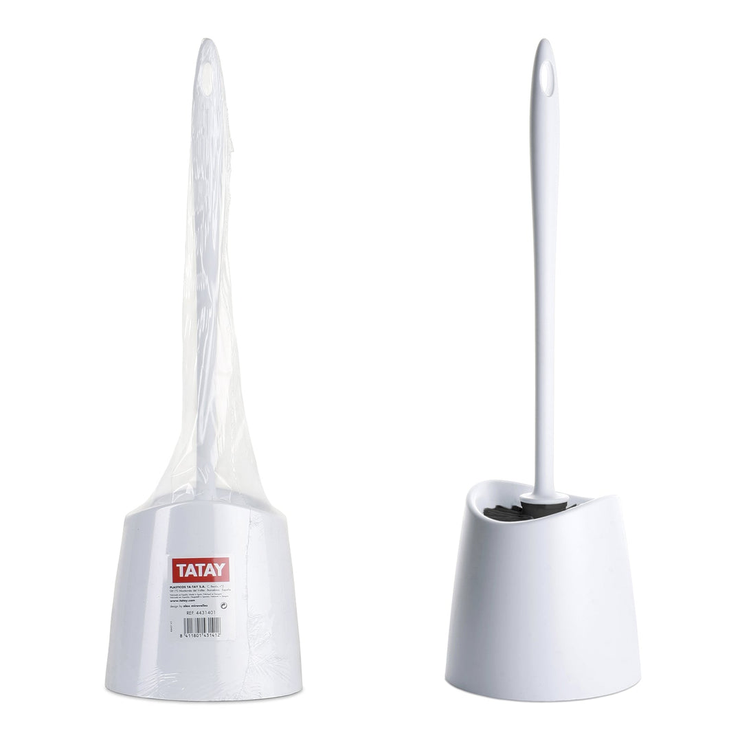 Cubo de Baño y Escobilla WC, Gama Standard. Blanco