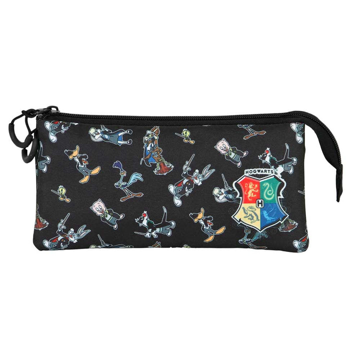 Looney Tunes - Estuche Escolar Triple Portatodo con 2 Cremalleras. Edición Harry Tunes