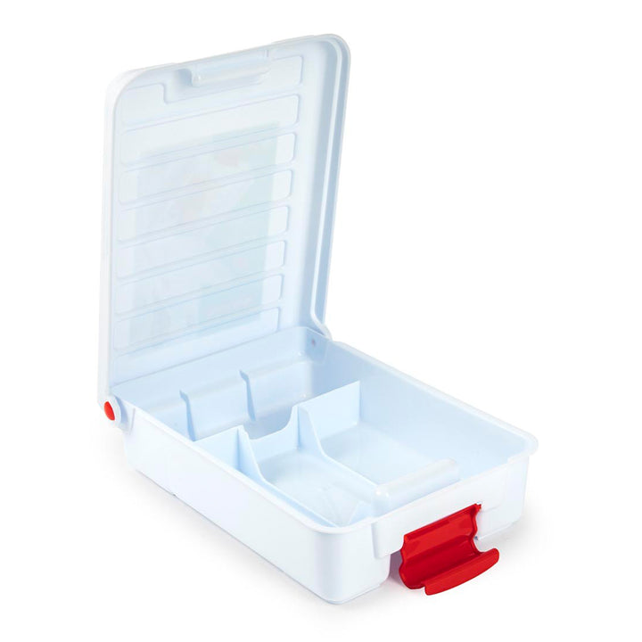 Plastic Forte - Caja Botiquín Multiusos con Asa y Símbolo Cruz Roja. Blanco