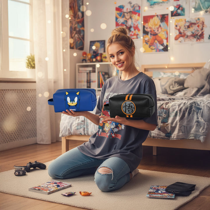 KARACTERMANIA - Nesecer de Viaje y Mochila Brick Plus Sonic The Hedgehog. Azul