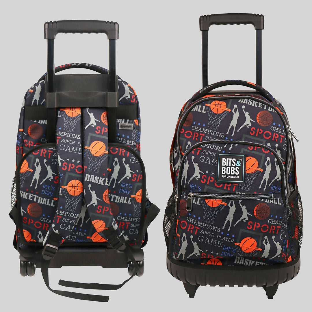 Grafoplás Design - Mochila Escolar 3 Cremalleras y Carrito Integrado. Acolchada. Beach