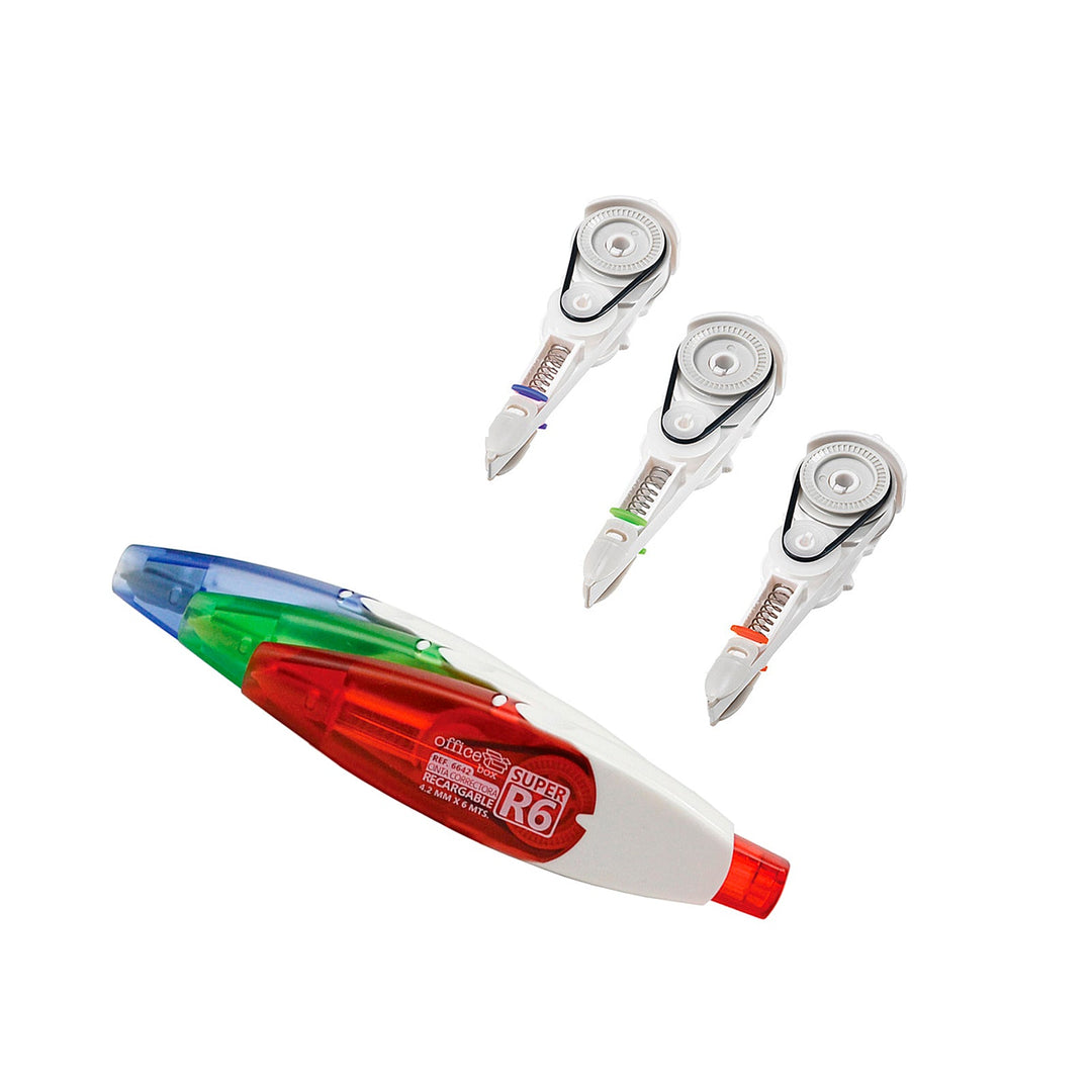 SDI Super R6 - Pack 3 Recambios para Cinta Correctora Retráctil de 4.2 mm