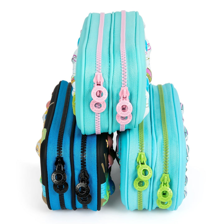 3D Magic - Estuche Escolar Doble con Cuerpo en Relieve. Jungle Negro