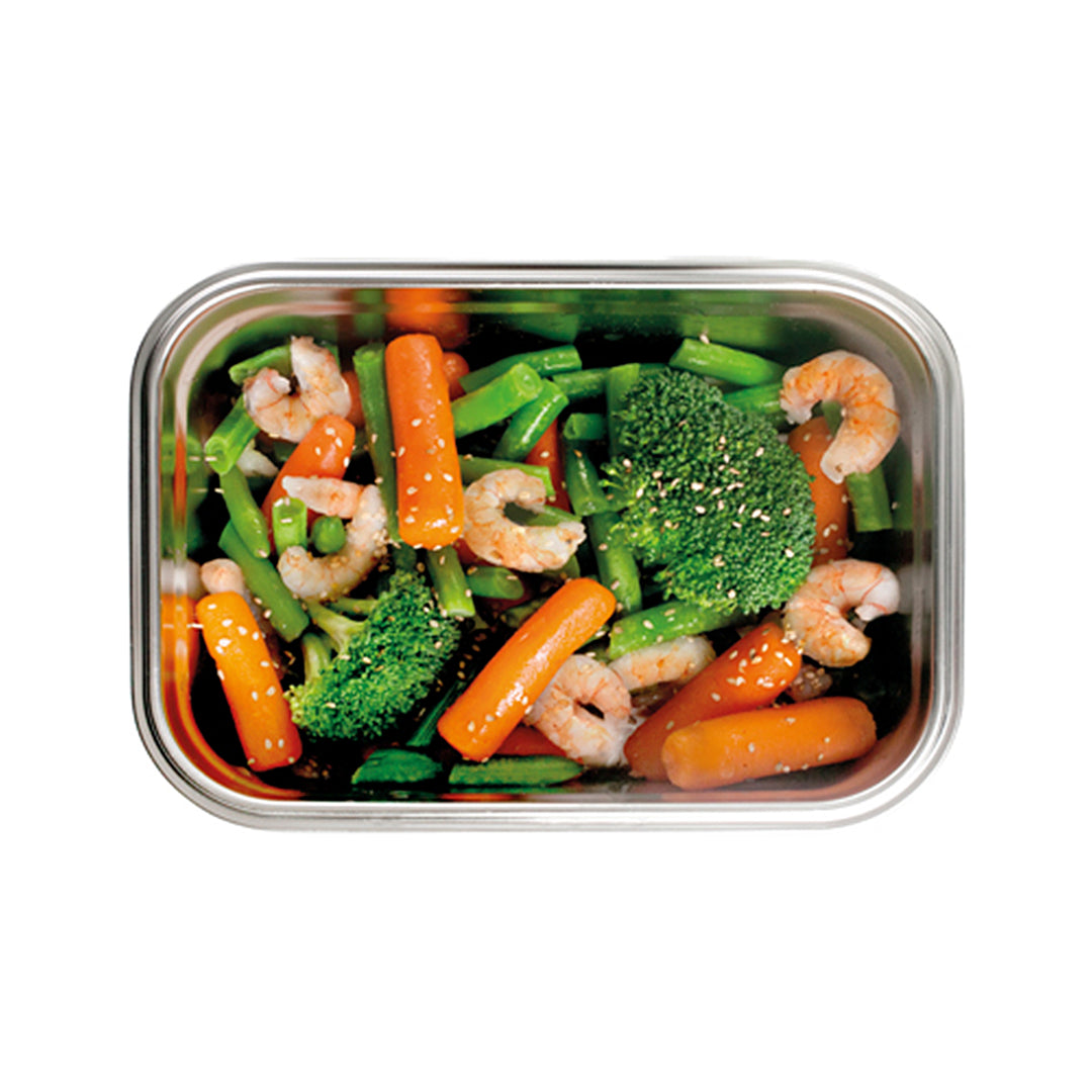 IBILI Keepklin - Recipiente Rectangular en Acero Inoxidable Apto Microondas