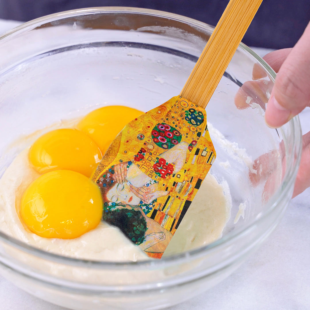 JAVIER Mosaico - Espátula para Cocina y Repostería en Silicona con Mango de Bambú