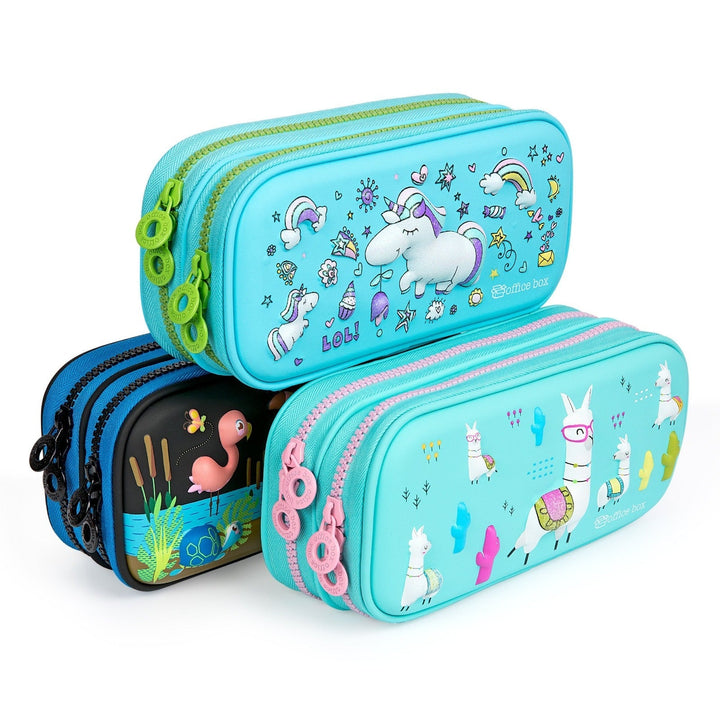 3D Magic - Estuche Escolar Doble con Cuerpo en Relieve. Jungle Negro