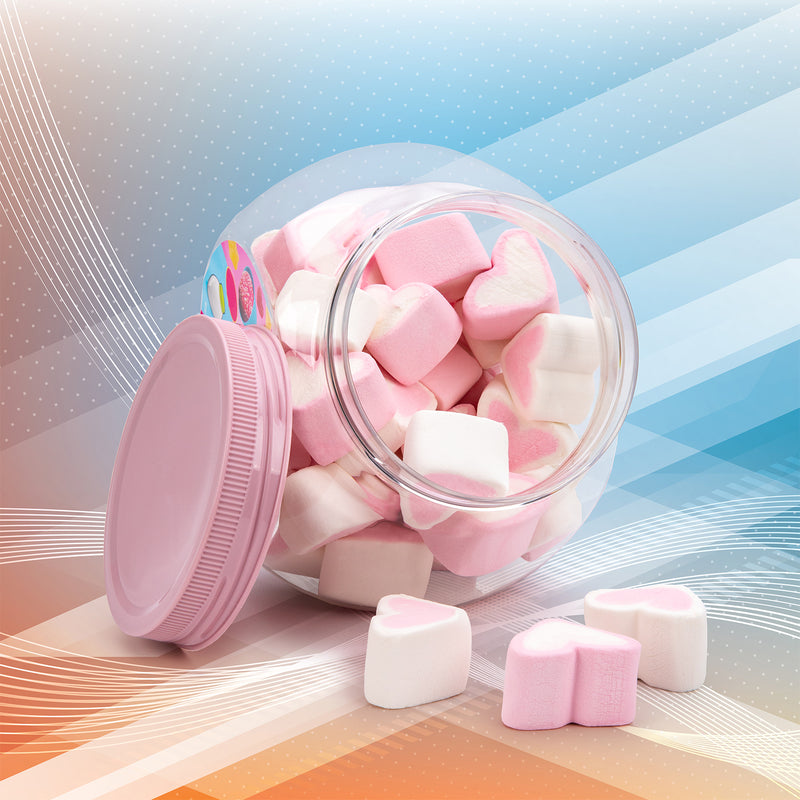 Plastic Forte Candy - Juego de 2 Botes para Golosinas 1L con 2 Posiciones. Rosa