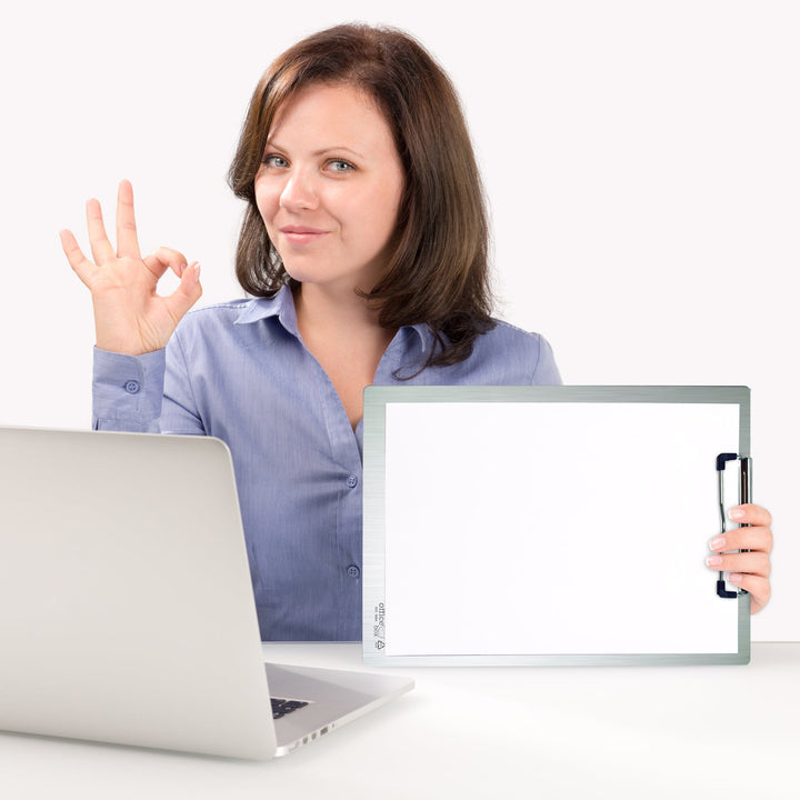 Office Box - Soporte Porta Documentos A4 en Aluminio con Clip