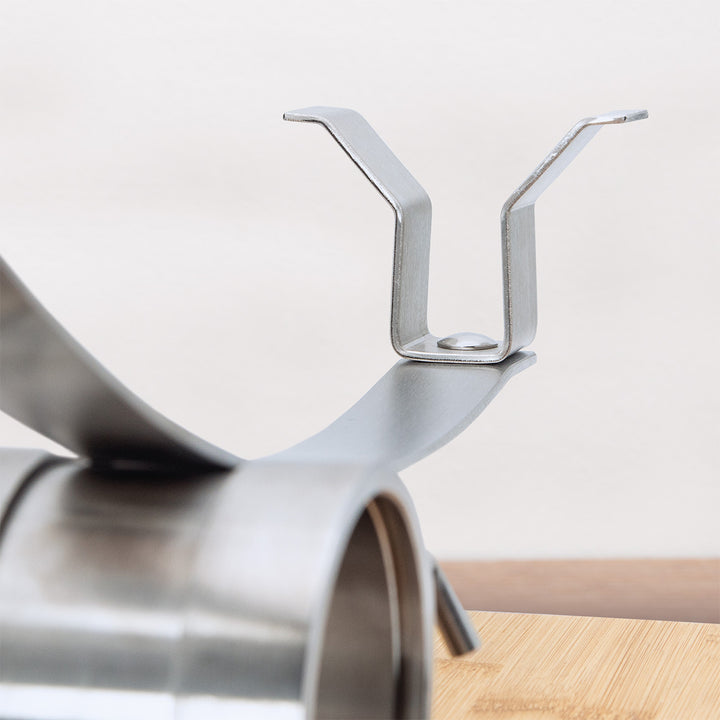 3 Claveles - Soporte Jamonero Basculante 360º en Bambú y Chasis de Acero con Cubre Jamón