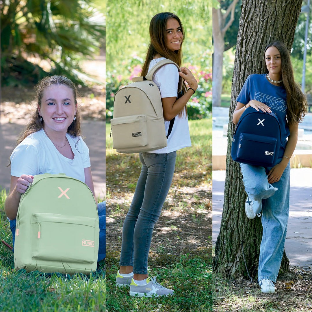 SAFTA - Mochila Para Portatil 14.1" Munich Basics. Beige