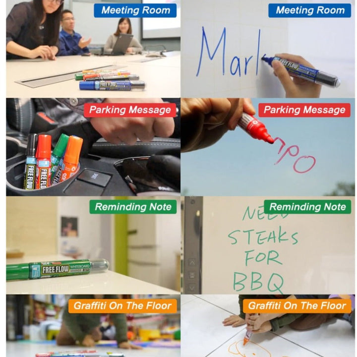 SDI FreeFlow - Rotulador de Pizarra Blanca de Alta Capacidad Recargable. Trazo 2.3 mm