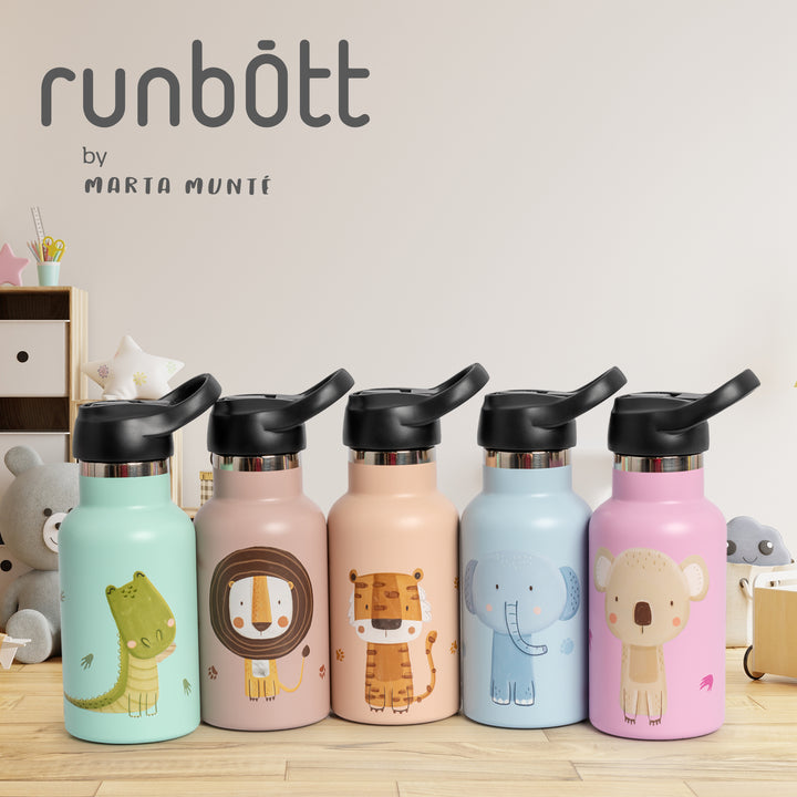 Runbott Marta Munté - Botella Térmica Infantil de 0.35L con Interior Cerámico. Bear