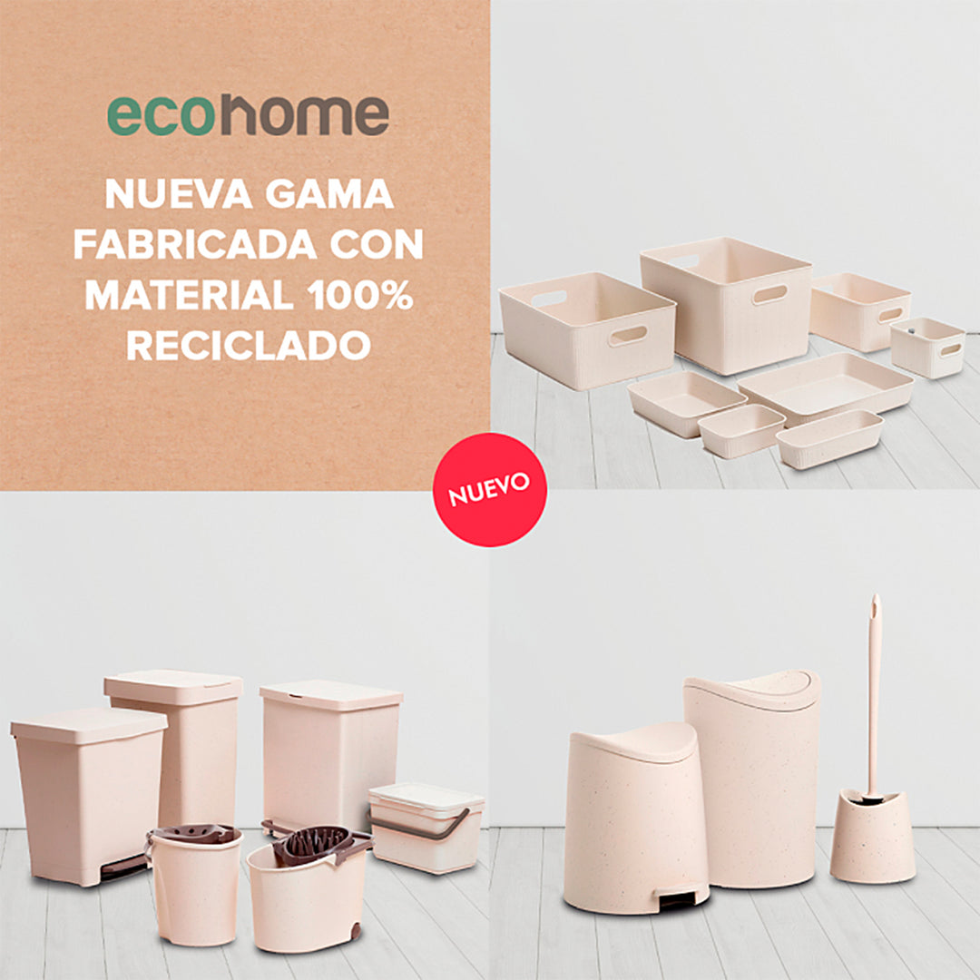 TATAY Smart - Cubo de basura 25L con Doble Apertura, Pedal Retráctil y Manual. EcoHome