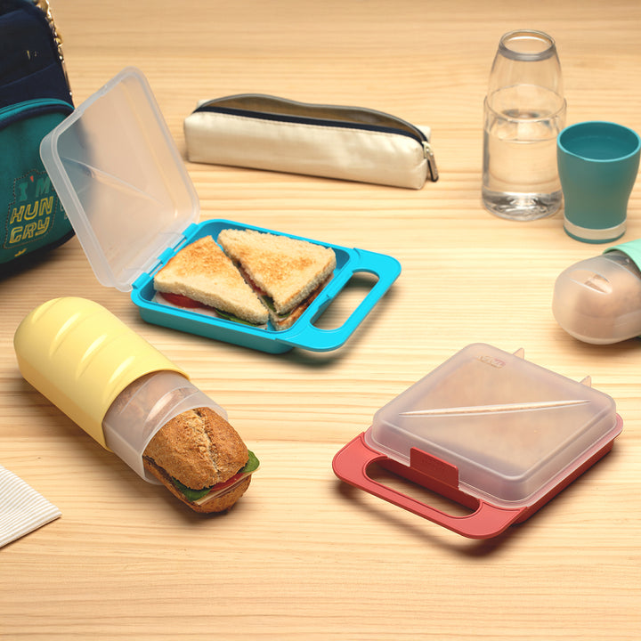 TATAY - Porta Bocadillos Infantil Extensible, Reutilizable y Ecológico. Amarillo