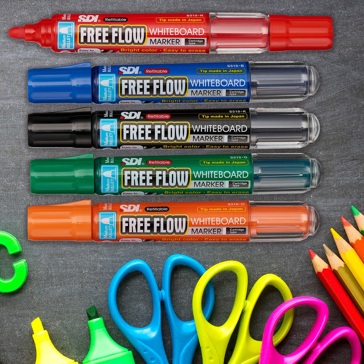 SDI Free Flow - Cartucho de Recarga para Rotulador de Pizarra Blanca. Naranja