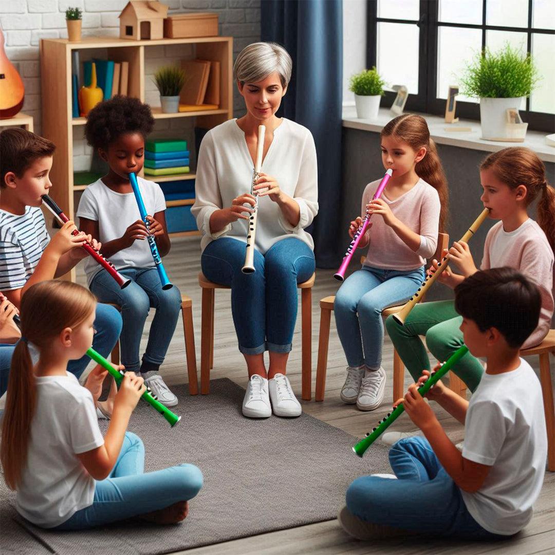 HOHNER Melody - Flauta Escolar Soprano Dulce con Funda y Varilla de Limpieza. Rosa